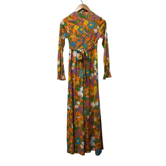 Vintage 70s Authentic Flower Child Maxi Dress - Picture 4 of 15